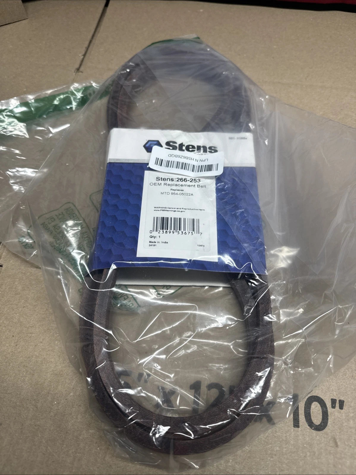 OEM Replacement Belt for MTD 13A8A1ZT099, 13ALA1ZT091, 754-05022A, 266-253