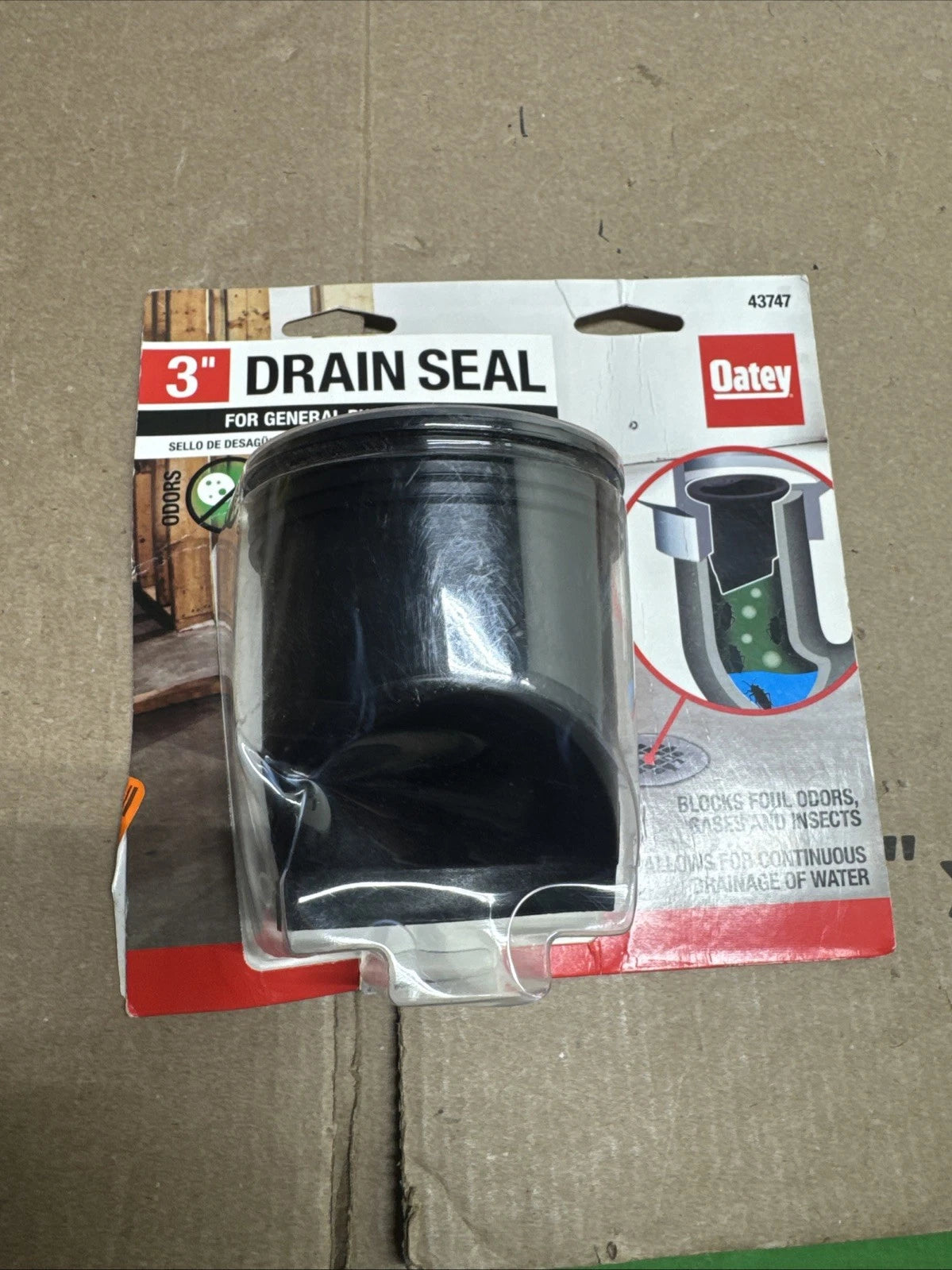 Lot of 3 Oatey 3" Plastic General Purpose Floor Drain Seal - 43747