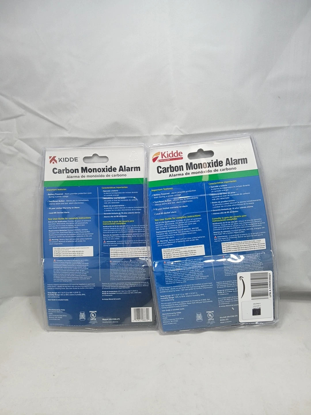 2x Kidde Carbon Monoxide Alarm Battery Operated CO Detector Monitor 9C05-LP2 New