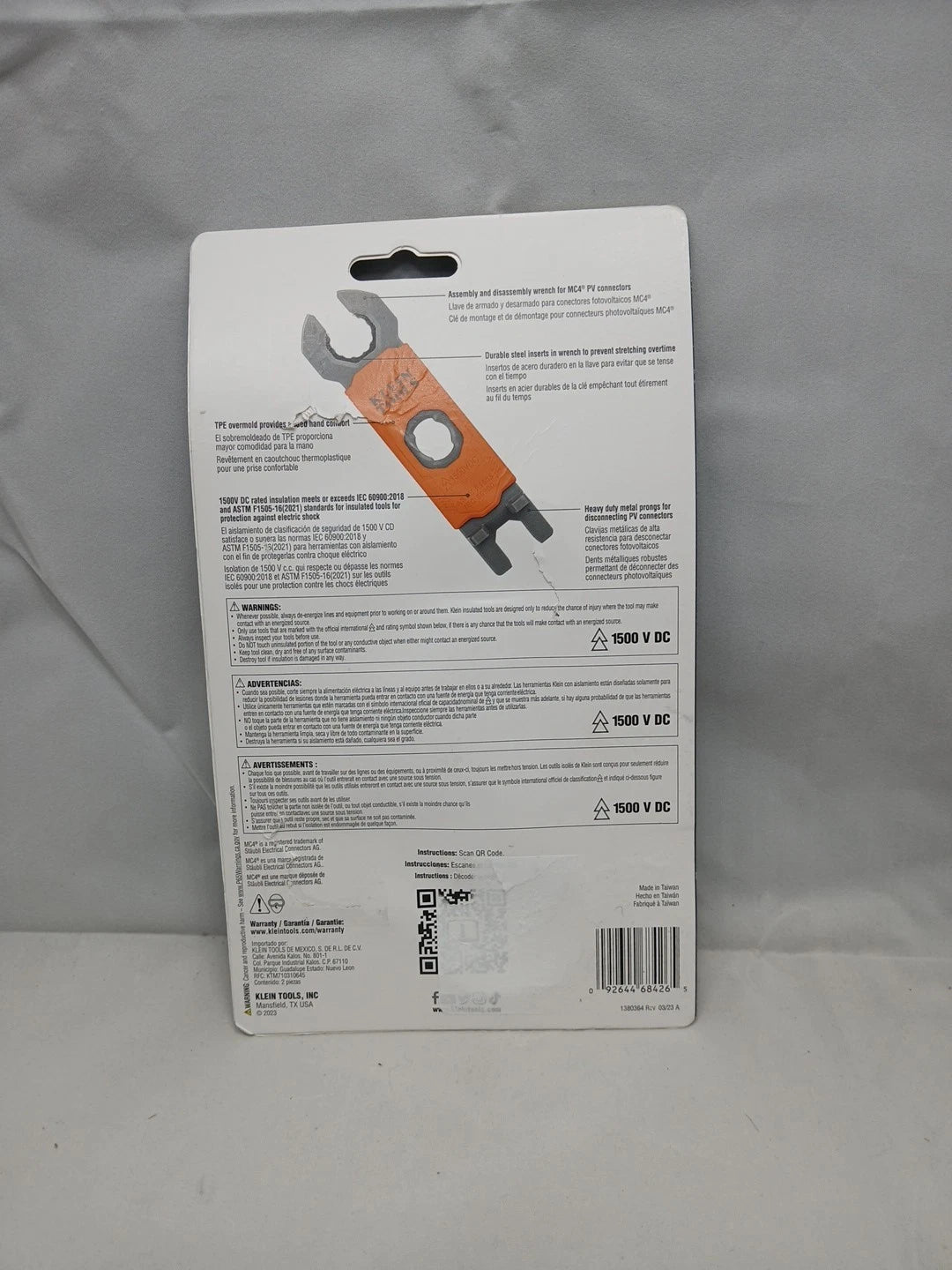 Klein Tools 68426S Solar Insulating Wrench for MC4 Connectors