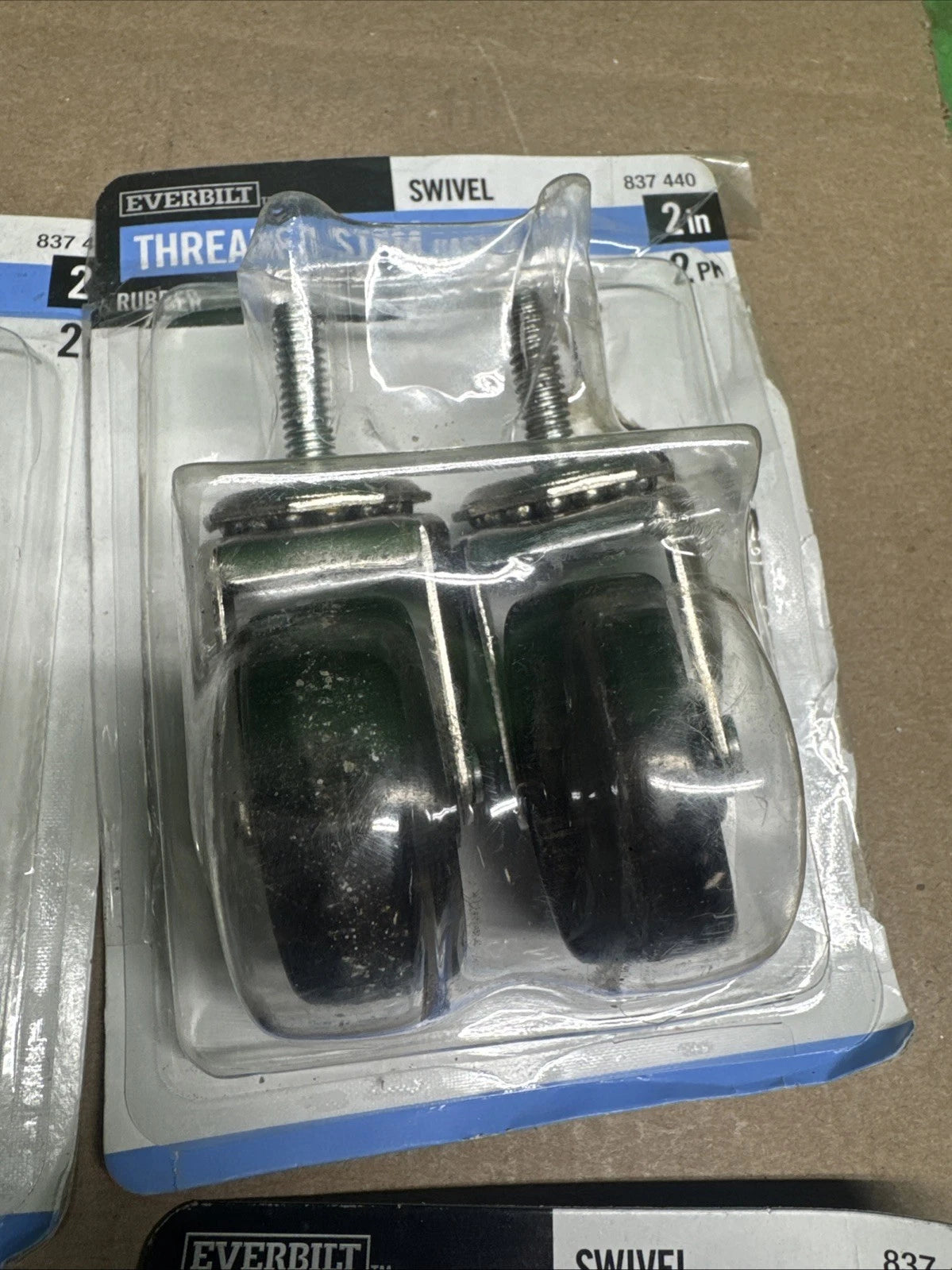 Everbuilt 2" Threaded Stem Casters - 6 Packs (12 Total) - New Opened Box
