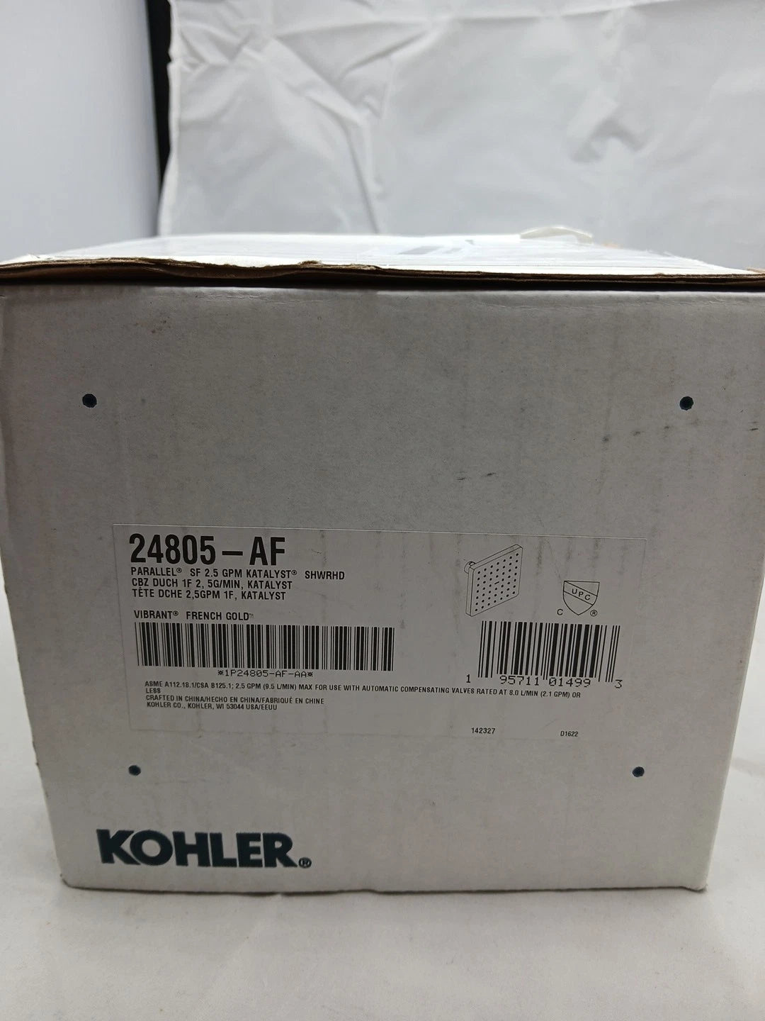 KOHLER PARALLEL SF 2.5 GPM KATALYST SHOWERHEAD ~ VIBRANT FRENCH GOLD ~ NEW