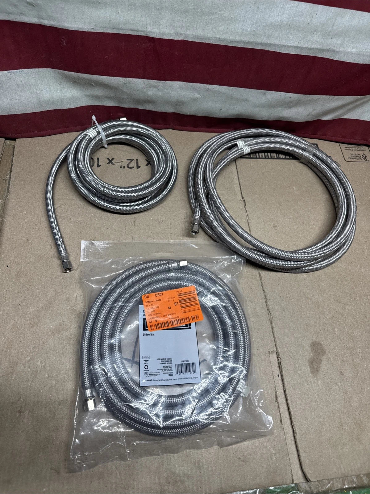 3 Pack Everbilt 12 ft Polymer Icemaker Water Connector for Refrigerator 69013HD