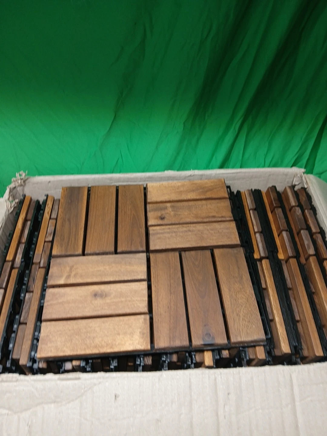 30 PCS Interlocking Deck Tiles, 12"x12" Waterproof Acacia Wood Patio Tiles,...