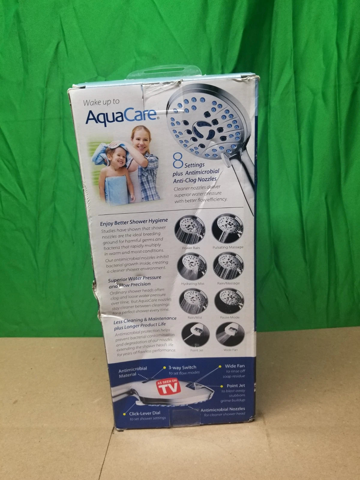 8-Spray Patterns 2.5 GPM 4.5 in. Wall Mounted Dual Shower Head New