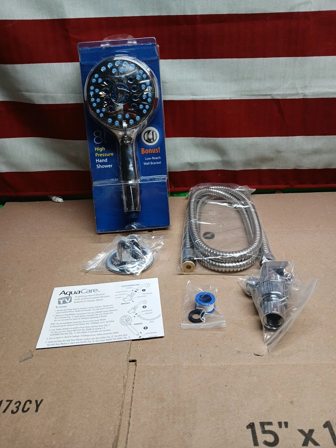 8-Spray Patterns 4.5 in. Wall Dual Shower Head As Seen On TV Factory Sealed!!