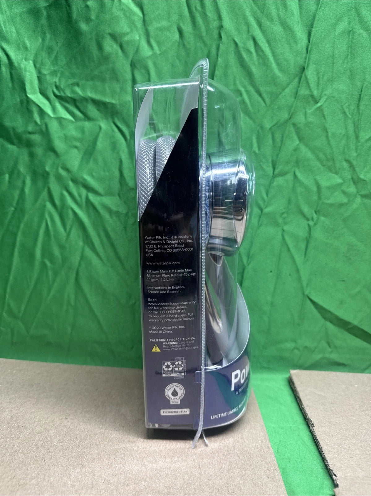 Waterpik 5-Spray 3.5 in. Single Wall Mount Low Flow Handheld Shower Head Chrome