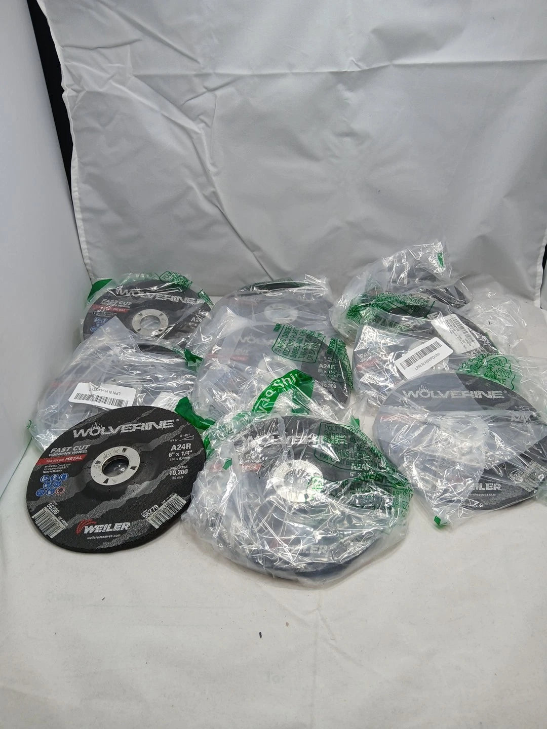 9pck Wheel Type 27 Grinding Fast Cut Grinding 6″x1/4" WEILER Wolverine Depressed