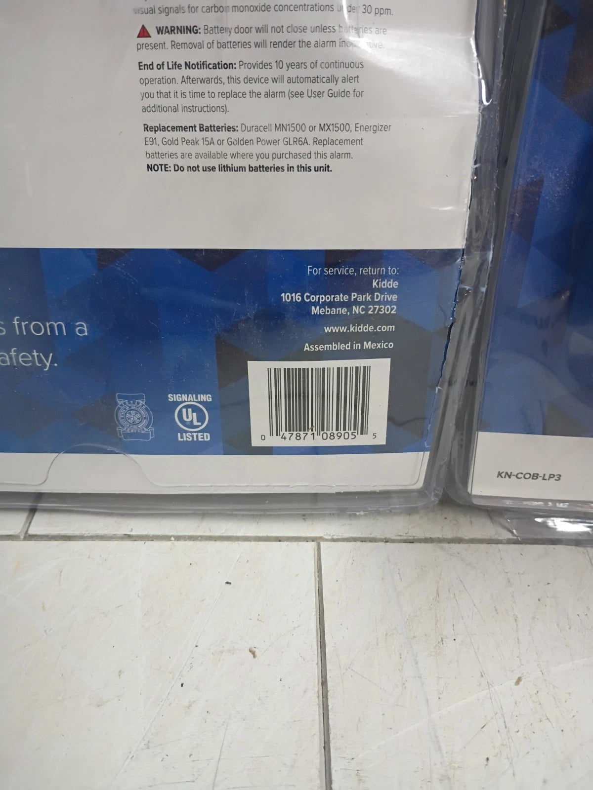2pk.. Kidde Firex Carbon Monoxide Detector, Battery Operated, CO Detector New