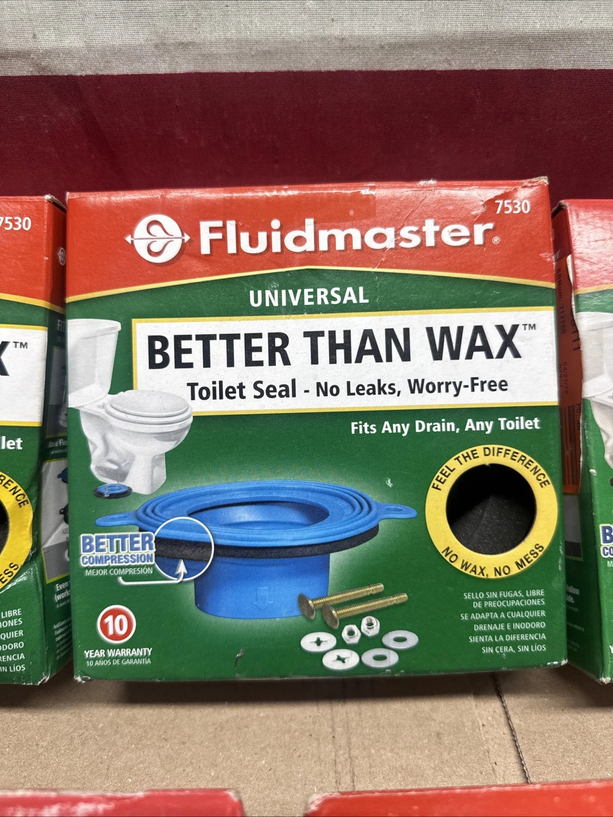5pk Fluidmaster, Universal Better Than Wax Toilet Seal 7530, OB