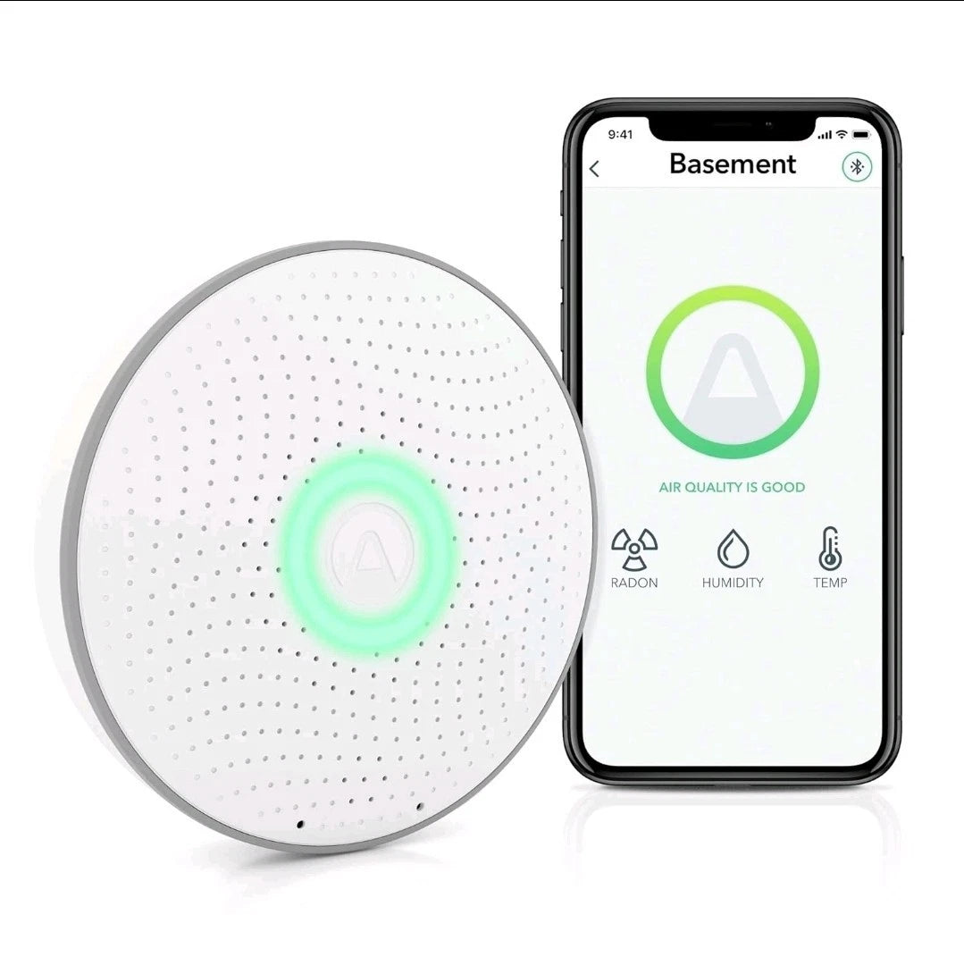 Airthings 2950 Wave Radon Detector with Humidity & Temp Sensor, Battery Free App