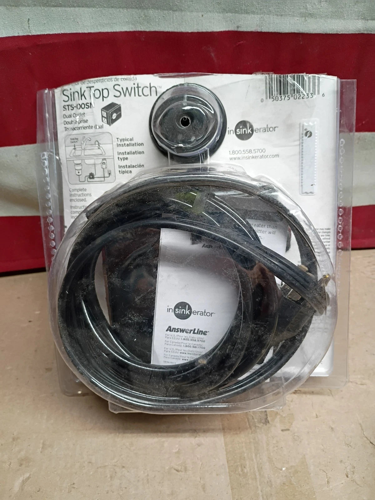InSinkErator, (STS-00SN) Sink Top Garbage Disposal Push Button Dual Outlet, OB,