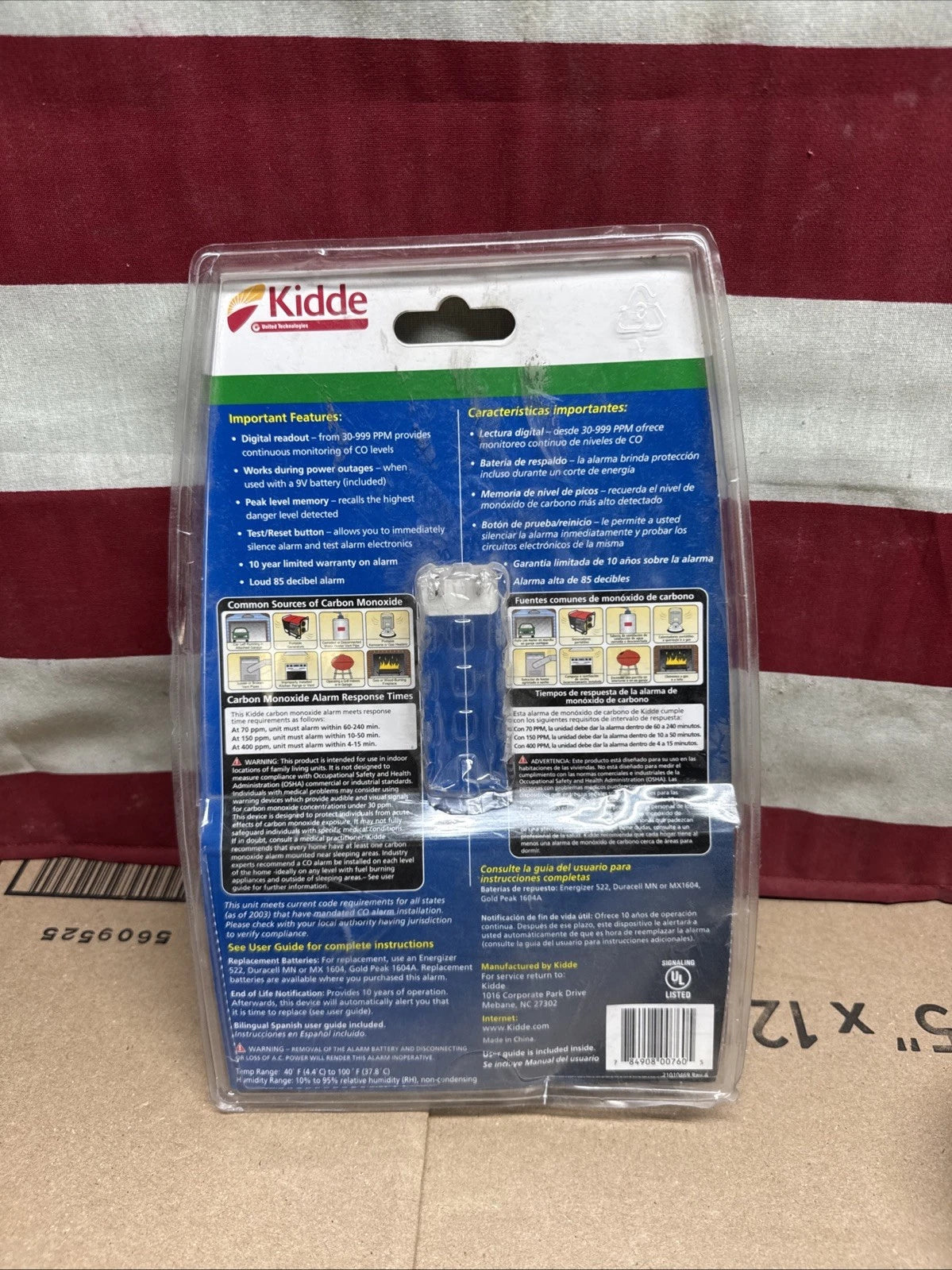 Kidde 900-0076 Carbon Monoxide Alarm w/ Digital Display KN-COPP-3 - White