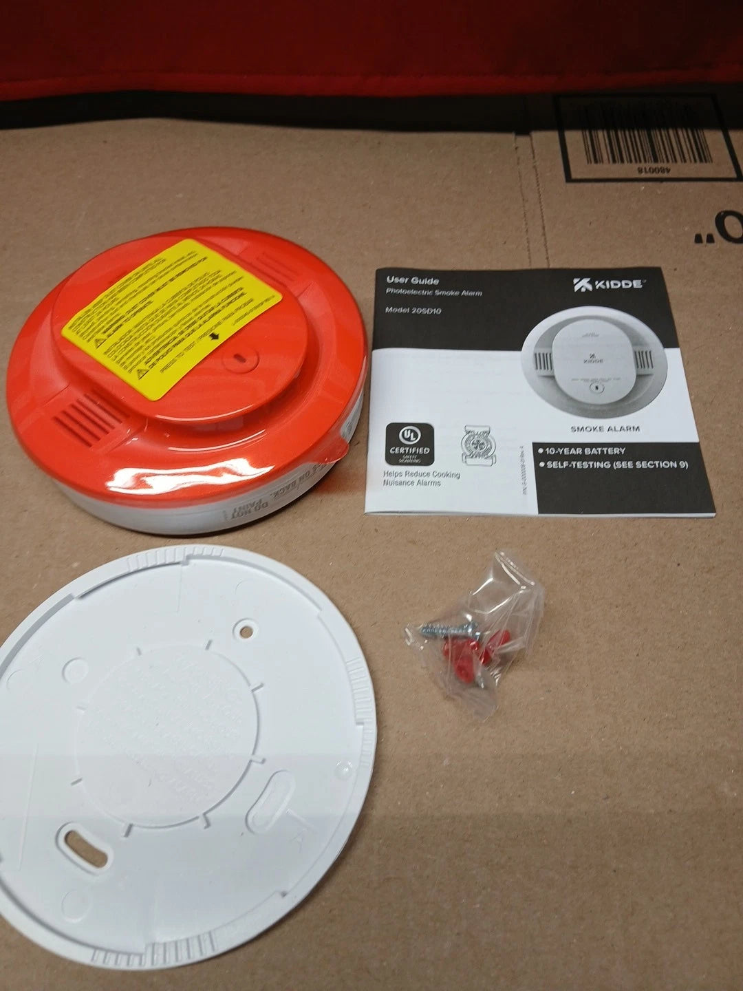 Kidde Smoke Detector 10 Year Battery Powered LED Warning Light Indicators 20SD10