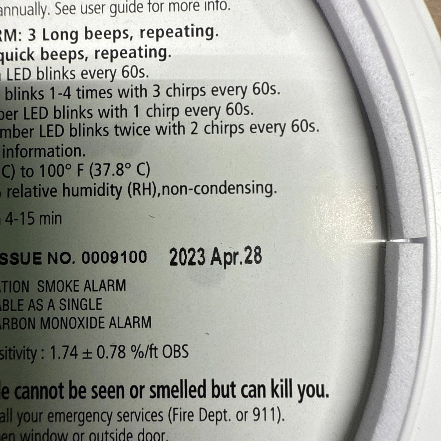 Kidde Smoke & CO Detector, AA Battery, LED, Apr 2023 (900-CUDR)