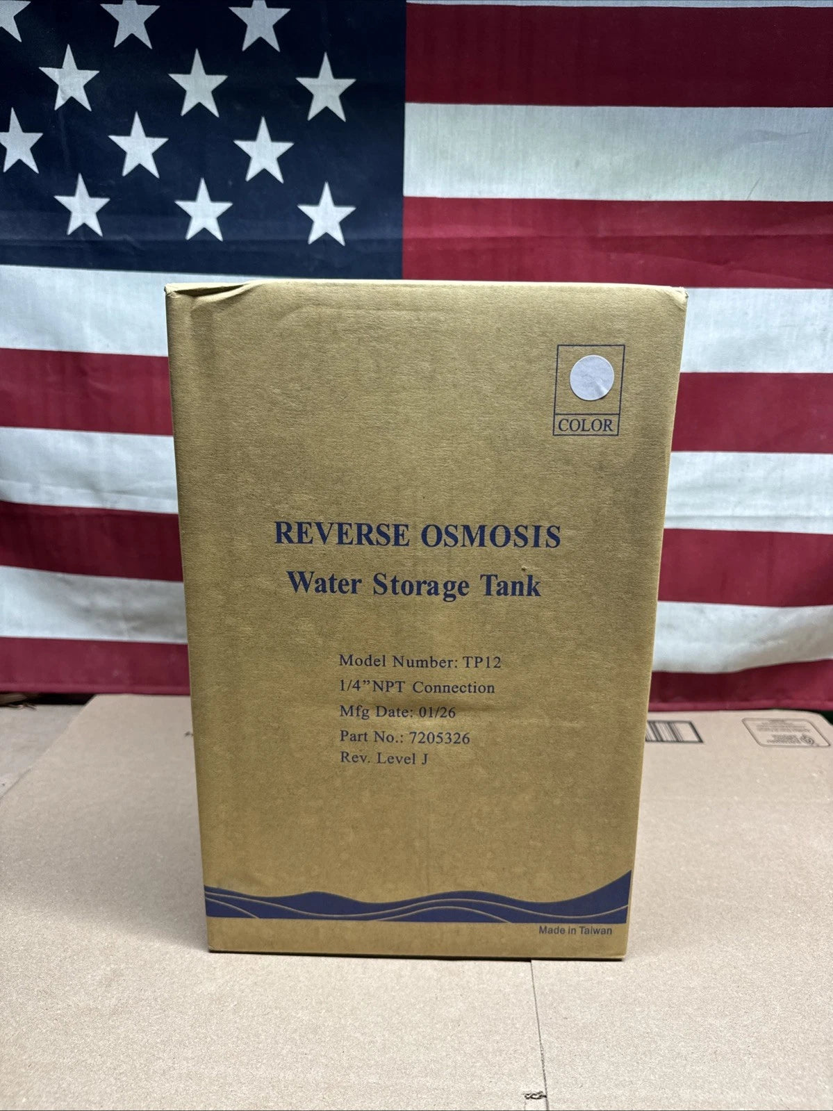 NOB Reverse Osmosis Water Storage Tank TP-12 1/4" NPT Connection 7205326