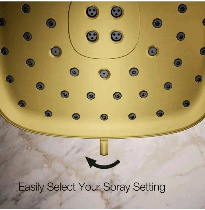 KOHLER Fordra Wall Mount Shower Head -Vibrant Brushed Brass, NOB no arm