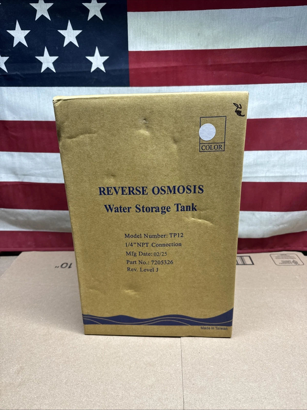 NOB Reverse Osmosis Water Storage Tank TP-12 1/4" NPT Connection 7205326
