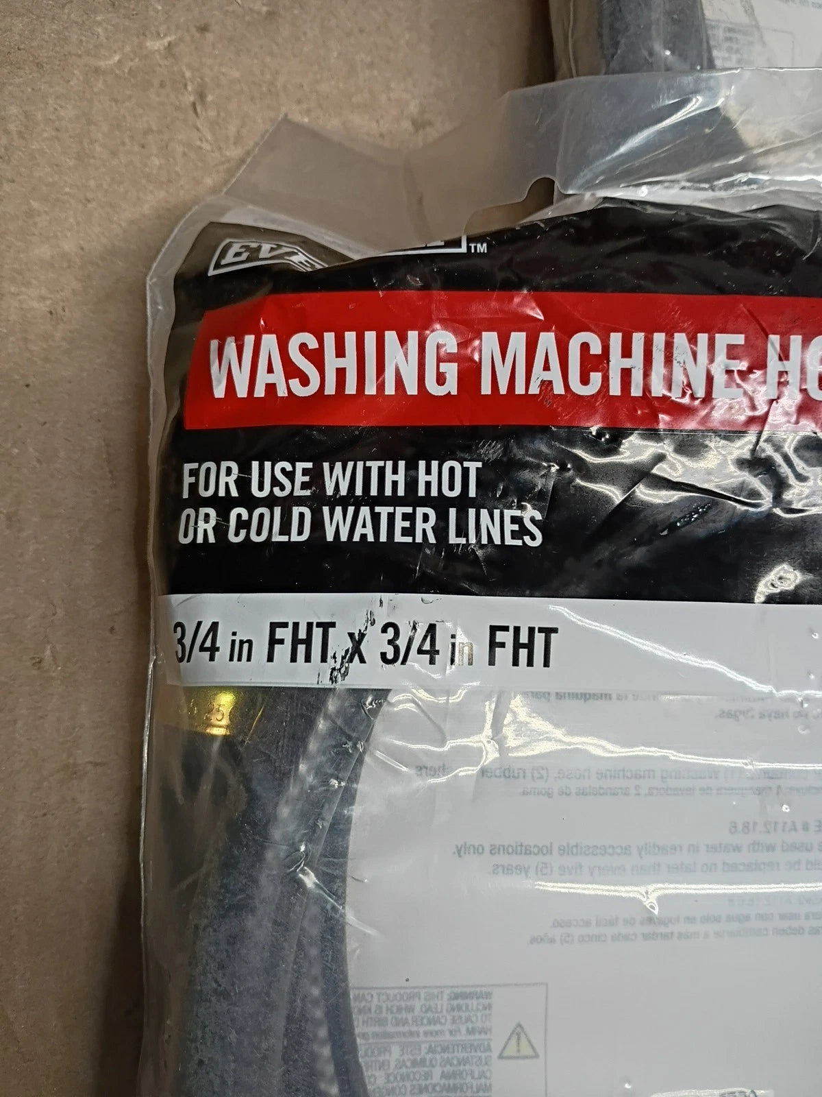 3-PK Everbilt 1001298165 Washing Machine Fill Hose 3/4" FHT x 3/4" FHT x 72", OB