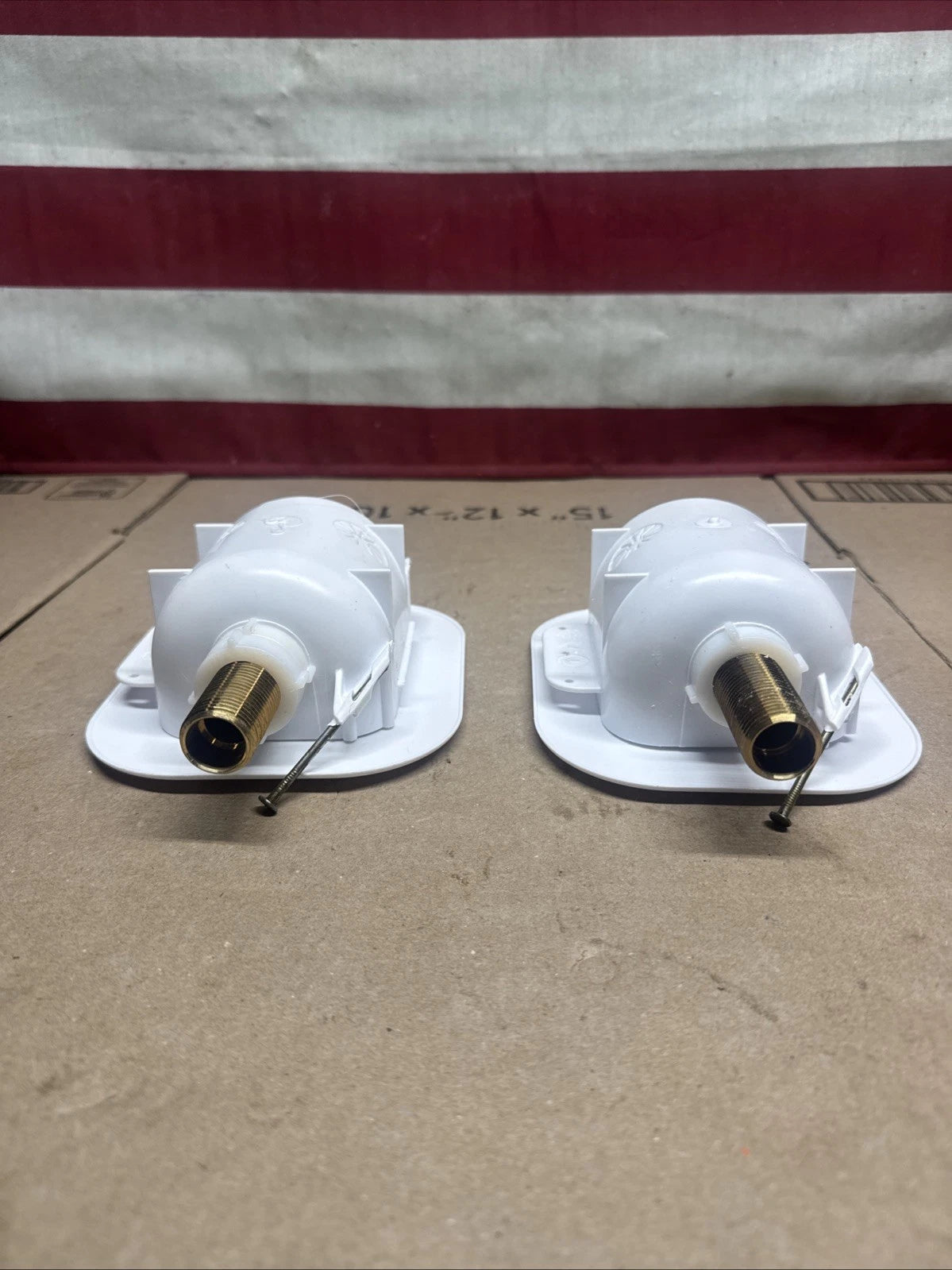 Lot Of 2 Oatey Commercial Ice Maker Box Brass White 1/2" FIP 39130