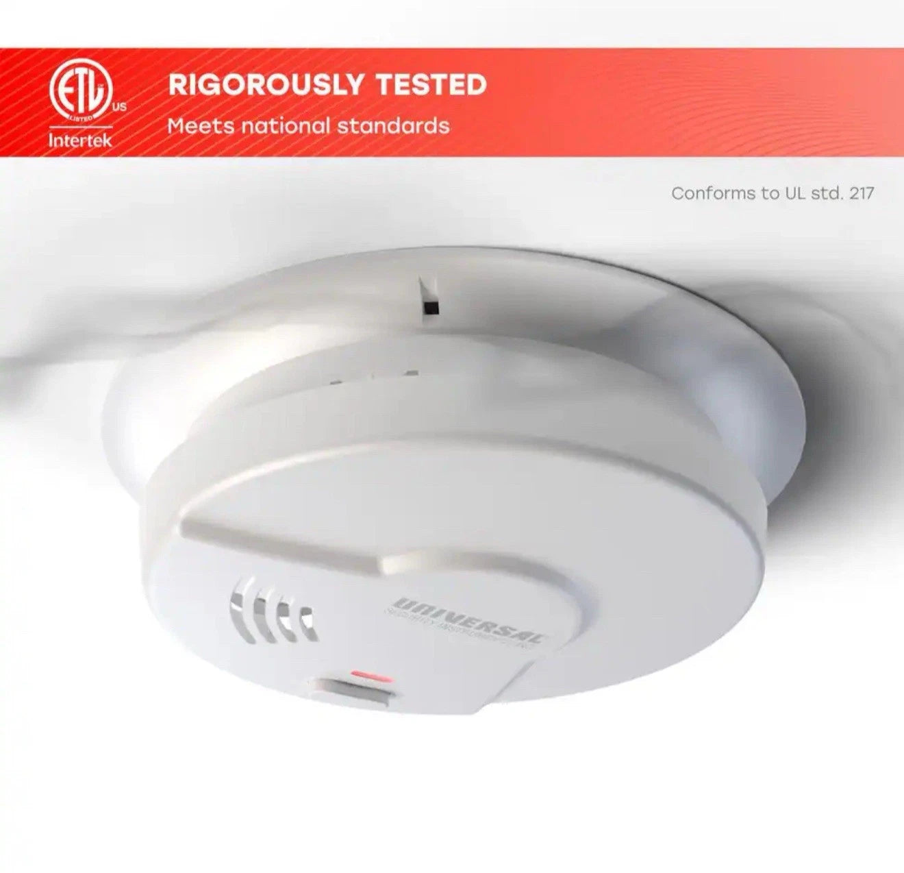 Hardwired and 10-Year Battery Backup Smoke Detector with Ionization Sensor