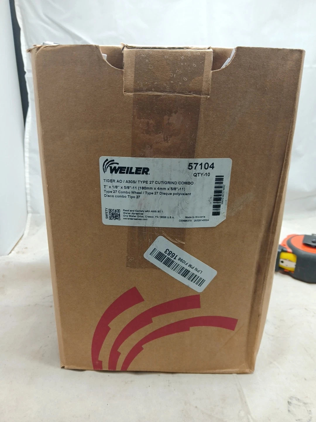 10Pk Weiler 57104 7" Cut/Grind Wheel 1/8" 5/8-11A T27 30GR A0, Box of 10 New OB