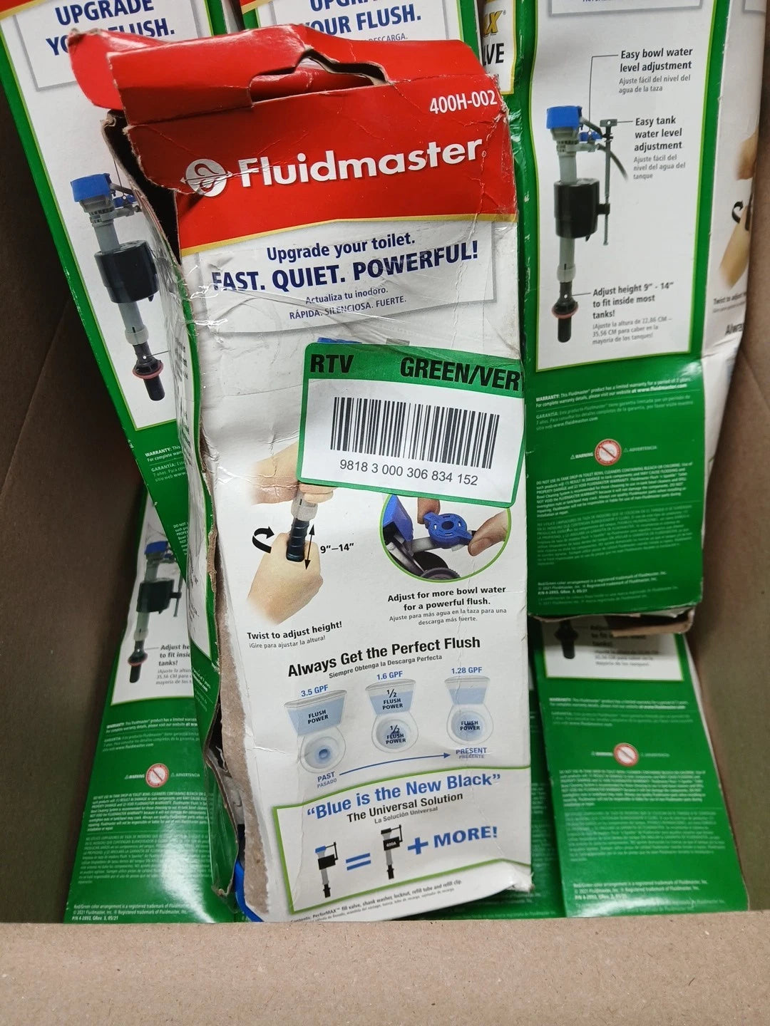 LOT OF 8 Fluidmaster 400H-002 Performax Universal Toilet Fill Valve..