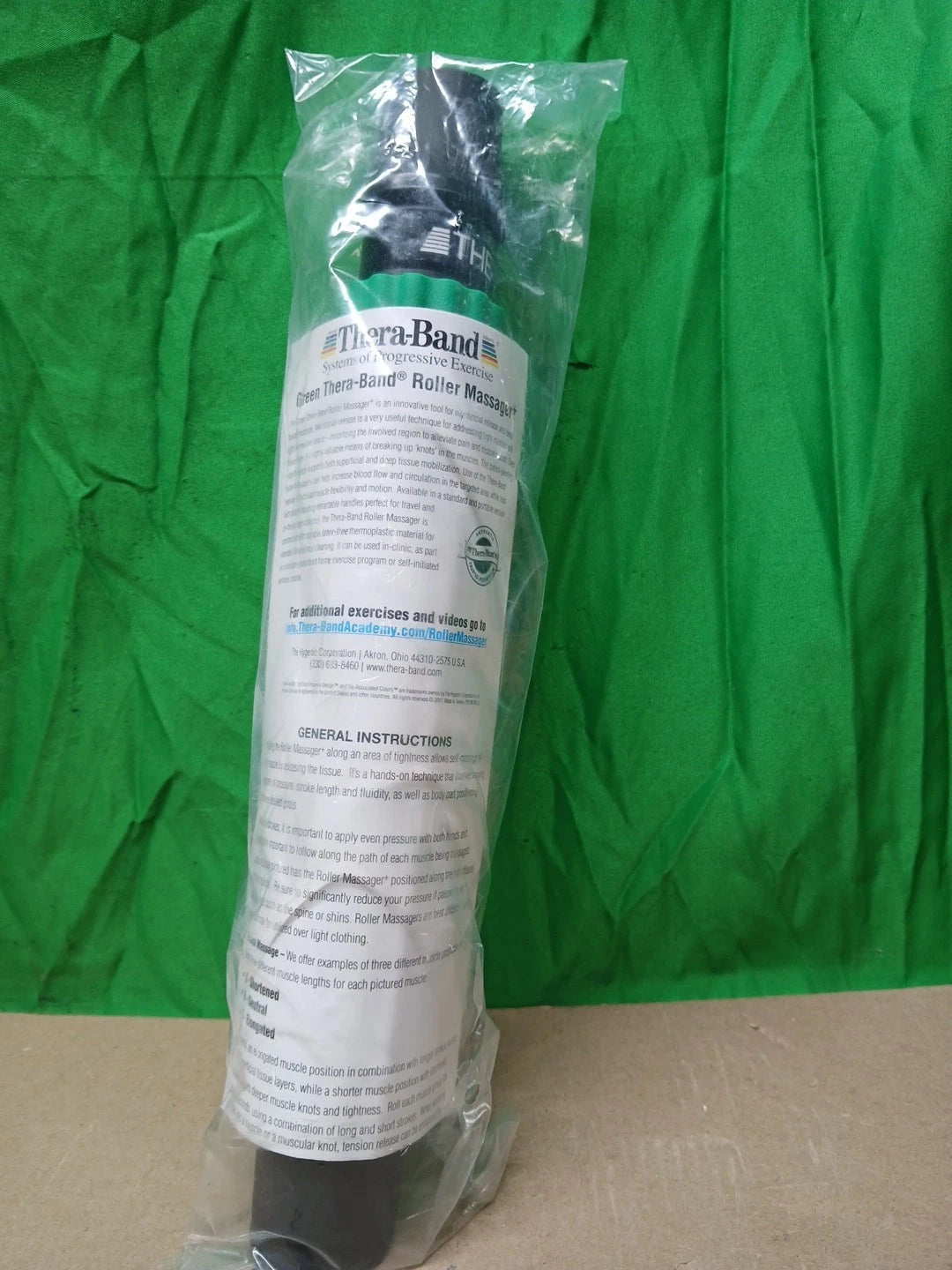 TheraBand Roller Massager +, Portable Muscle Rolling Stick with Retractable