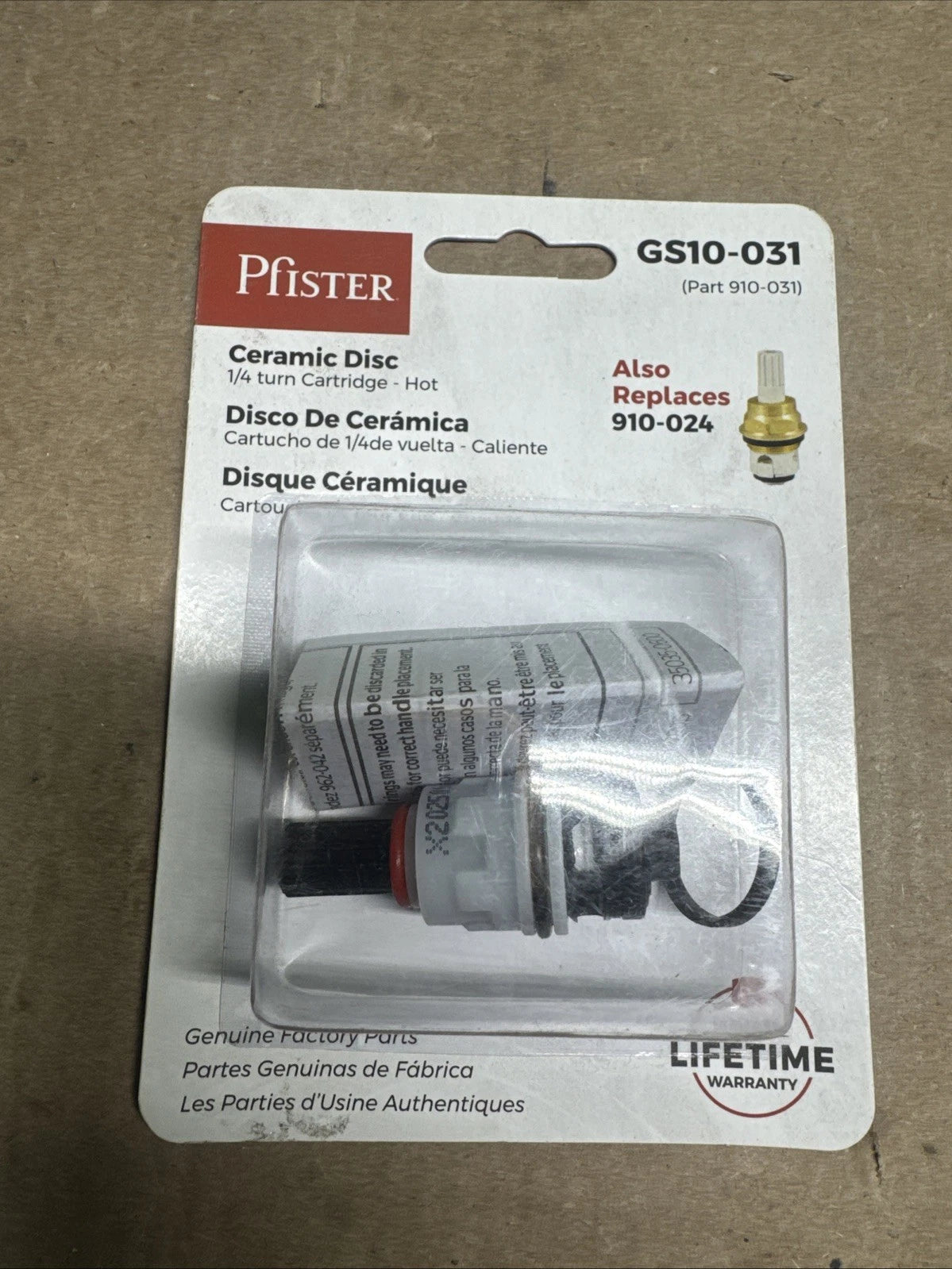 LOT OF 3 Pfister Hot Faucet Cartridge