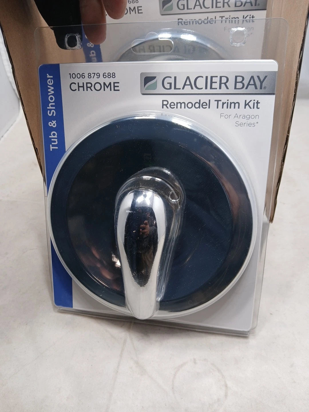 4-PK Glacier Bay 864790 Tub Shower Remodel Trim Kit Chrome 1-Handle 1006 879 688