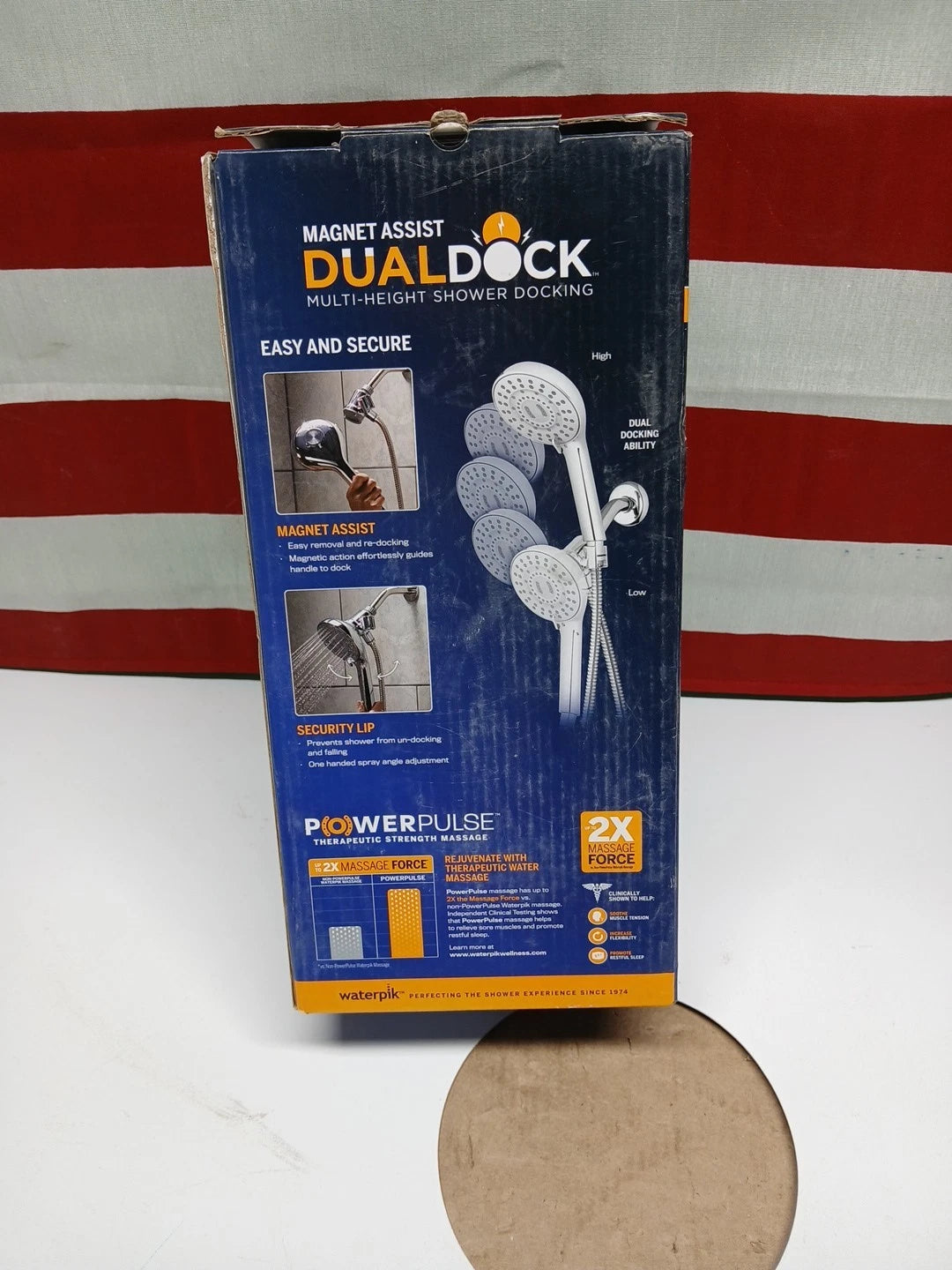 Waterpik 8-Spray Wall Mount Magnet Assist Multi Height Handheld Shower Head