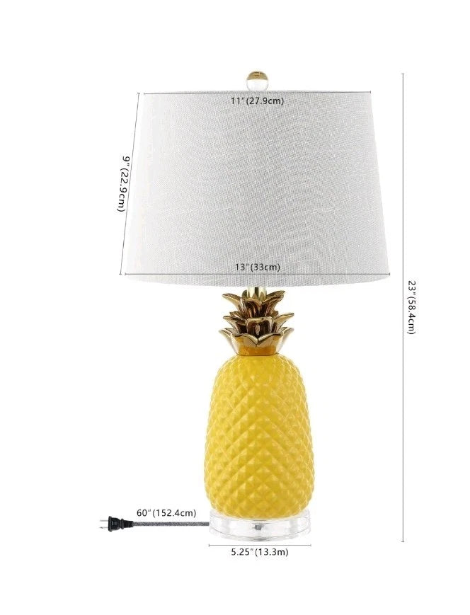 JONATHAN Y Lighting JYL4019 Pineapple 23" Tall LED Buffet Table - Gold