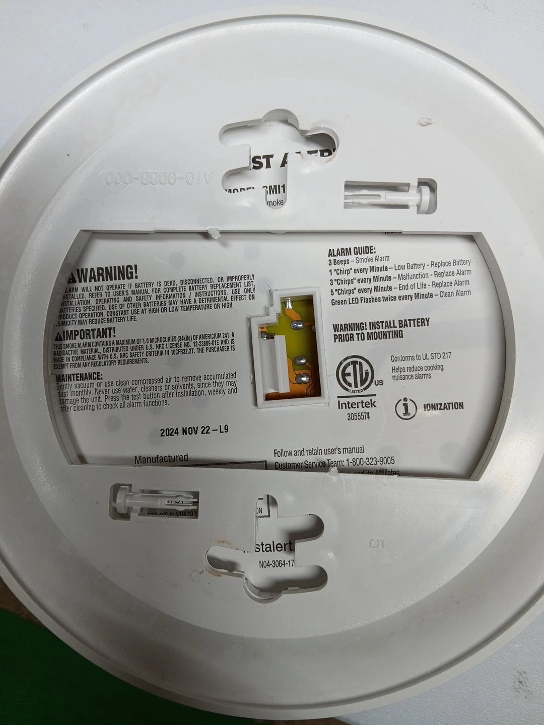First Alert SMI110 Smoke Alarm Sensitivity Precision Detection