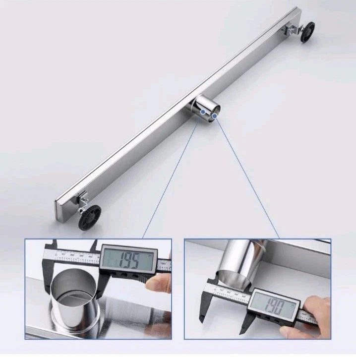 RAINLEX 36 in. Stainless Steel Linear Shower Drain with Square Pattern Drain