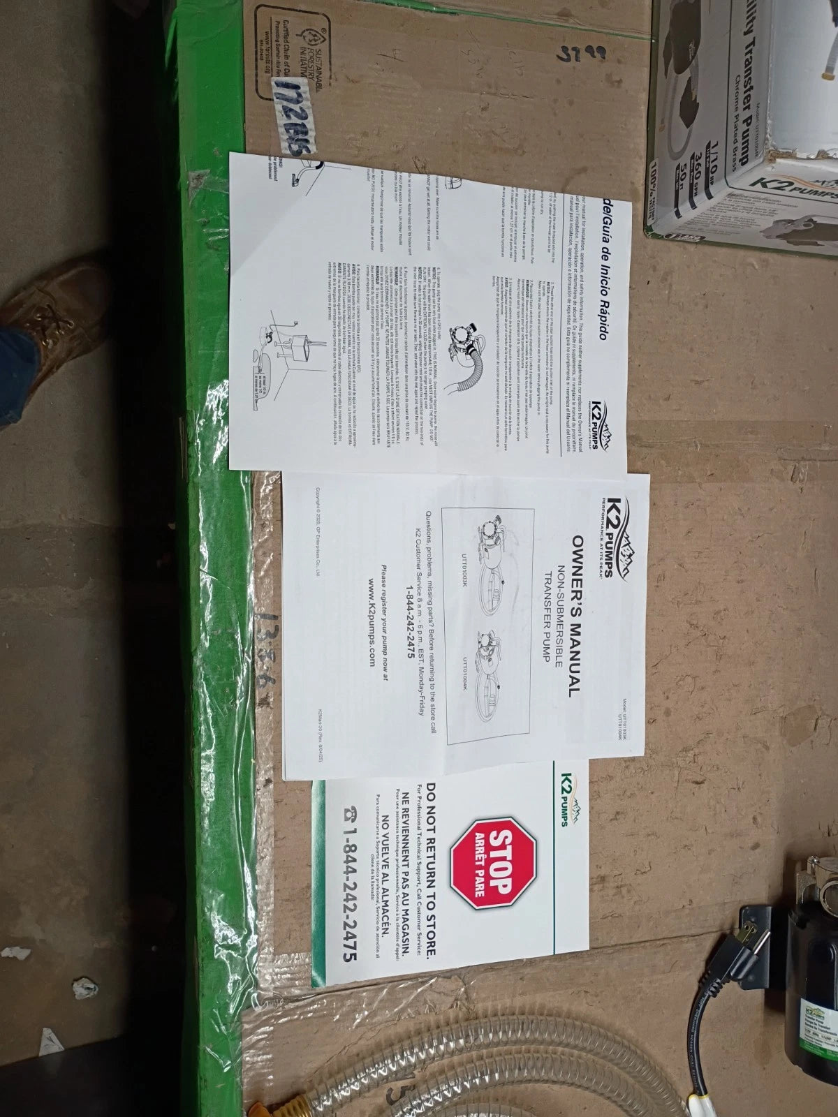 K2 UTT01004K Pumps 1/10 HP Compact Non-Submersible Transfer Pump, Open Box,