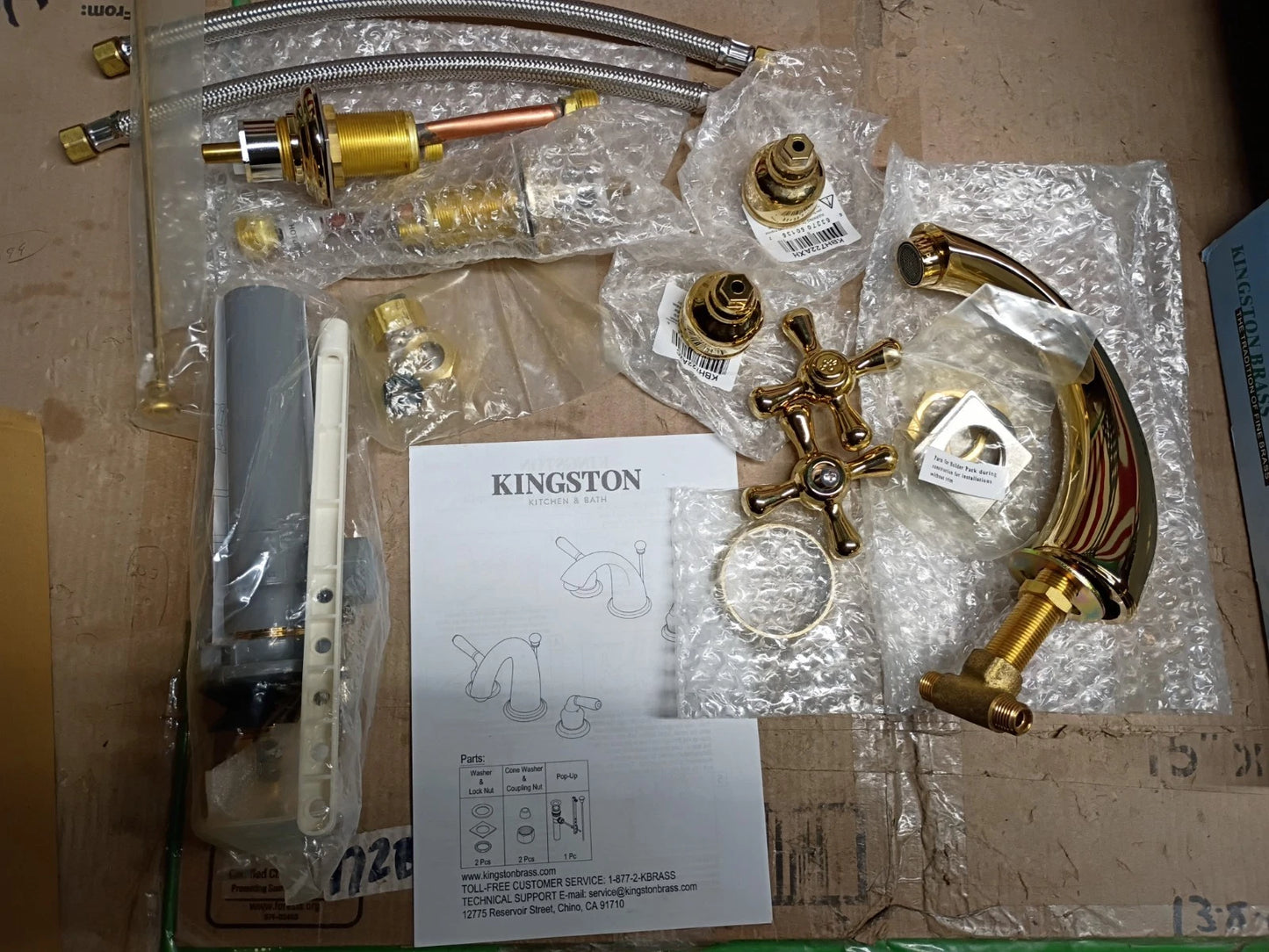 Kingston Brass KS1972AL Heritage 1.2 GPM Widespread Bathroom, READ DESCRIPTION.