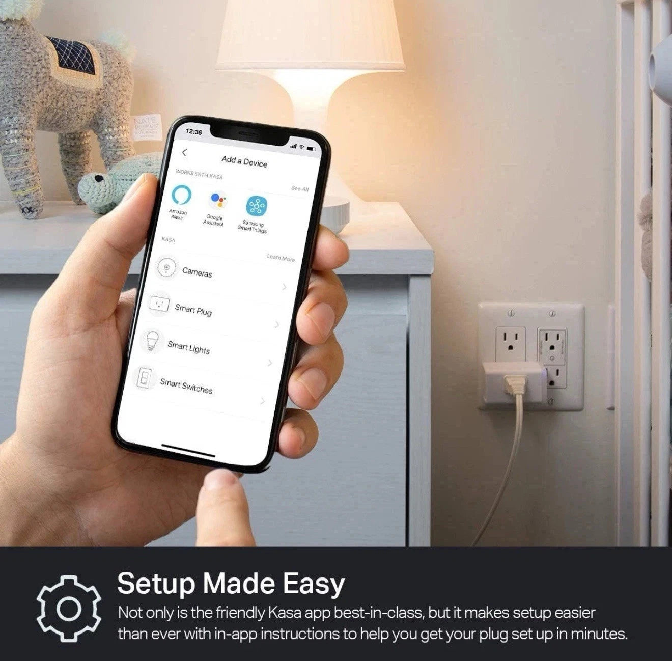 Lot Of 2 Kasa Smart Plug HS103P2, Home Wi-Fi Outlet Works with Alexa, 2-Pack