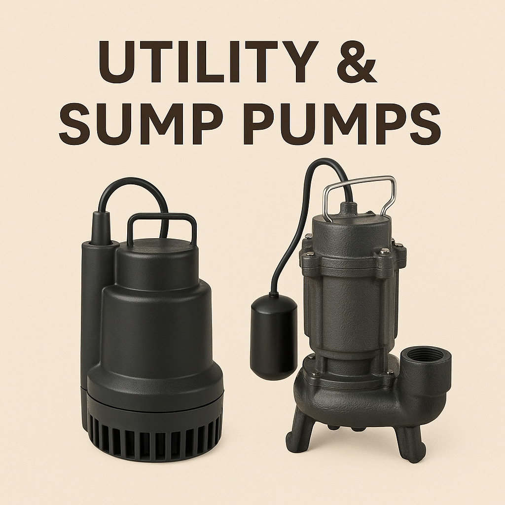 Utility Pumps & Sump Pumps – Basement, Flood, and Water Removal Solutions