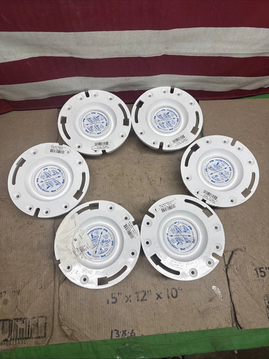 6-PACK IPS 86132 Toilet Knock-out Closet Flange 4"/3" PVC Standard Connection