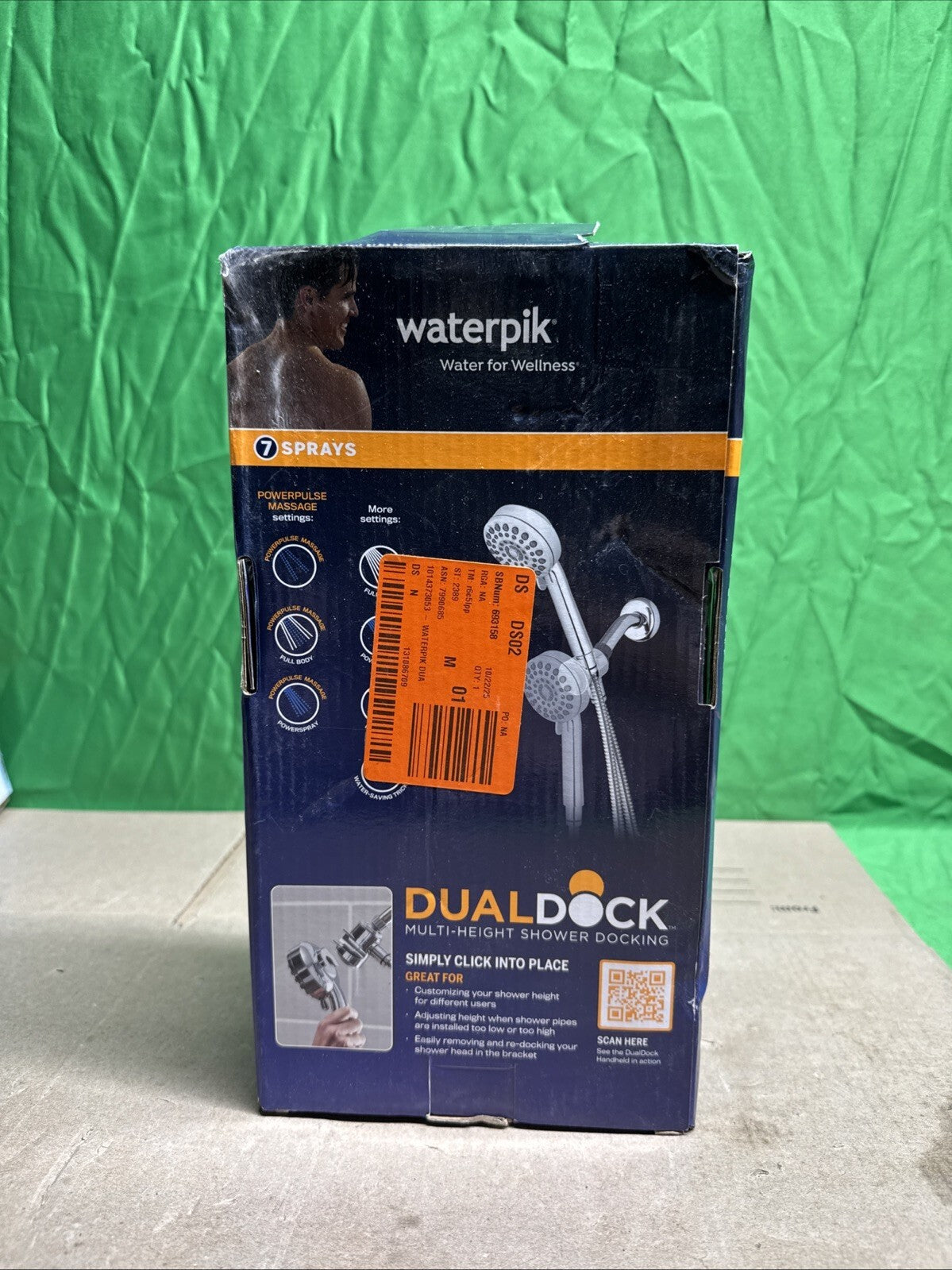 NOB Dualdock Multi-height 7spray wallmount handheld showerhead