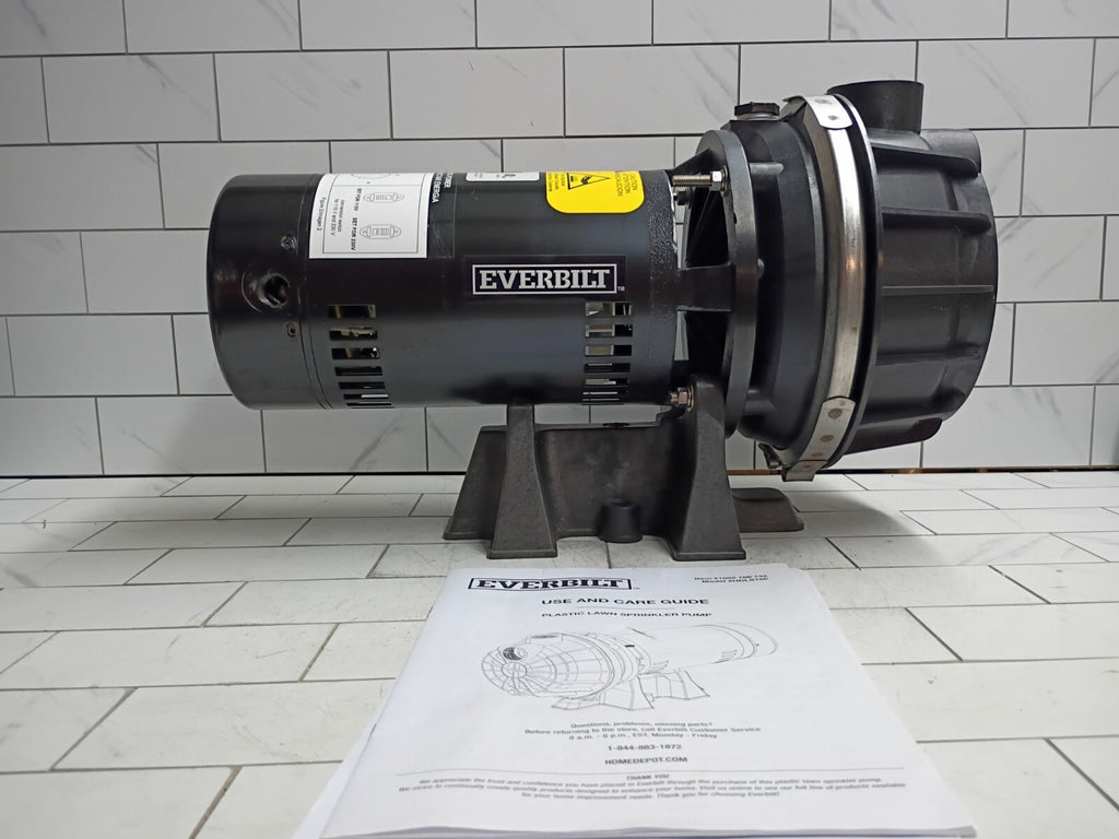 Everbilt HDLS15P, Lawn Irrigation Pump Plastic 1-1/2HP 52-GPM NEW OPEN BOX