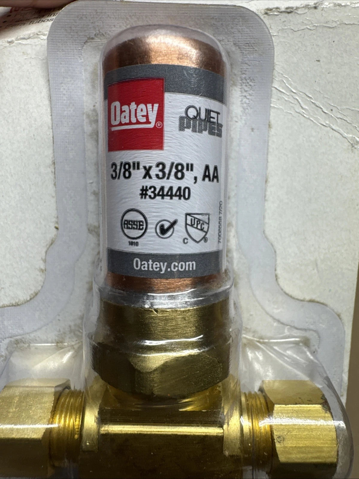 2pack Oatey Quiet Pipes Compression Tee AA Hammer Arrestor 3/8" OD 34440
