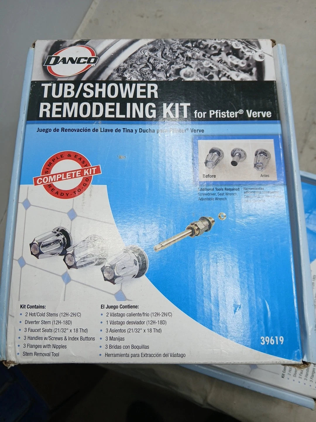 (1) PK Danco 39619Tub/Shower Remodeling Kit for Pfister - CHROME NEW Open Box
