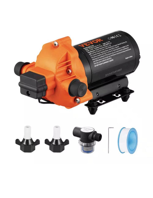 VEVOR Diaphragm Pump 3.3 GPM 45 PSI 110V 3/4in Aluminum NMDPA33-G33-45-110