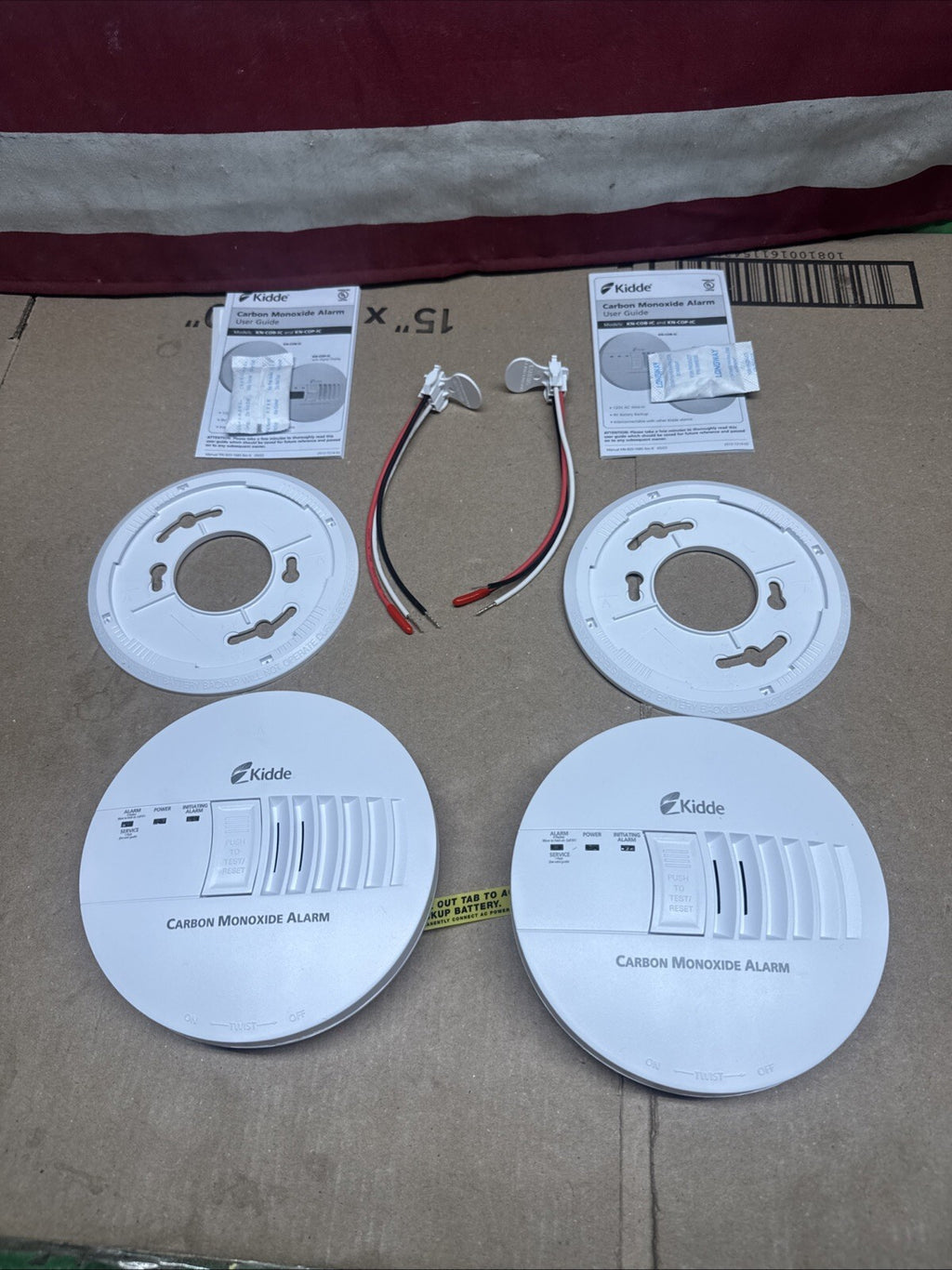 2PK KiddeFireX Hardwired Carbon Monoxide Detector w/ LED Light, Interconnectable