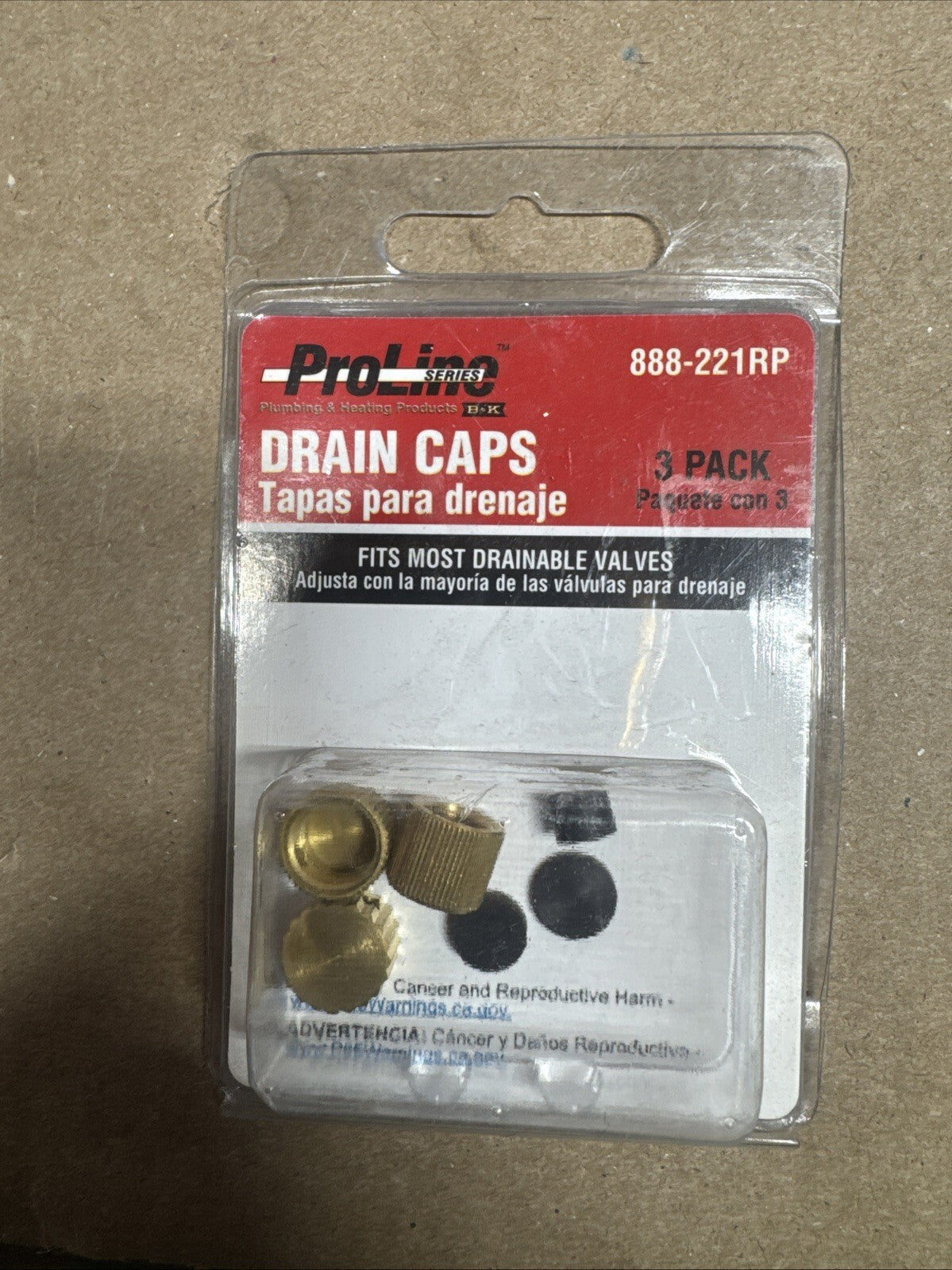 NEW!! 45 Count Proline Drain Caps - Waste Cap & Washer - (5) 15 packs 881-221RP