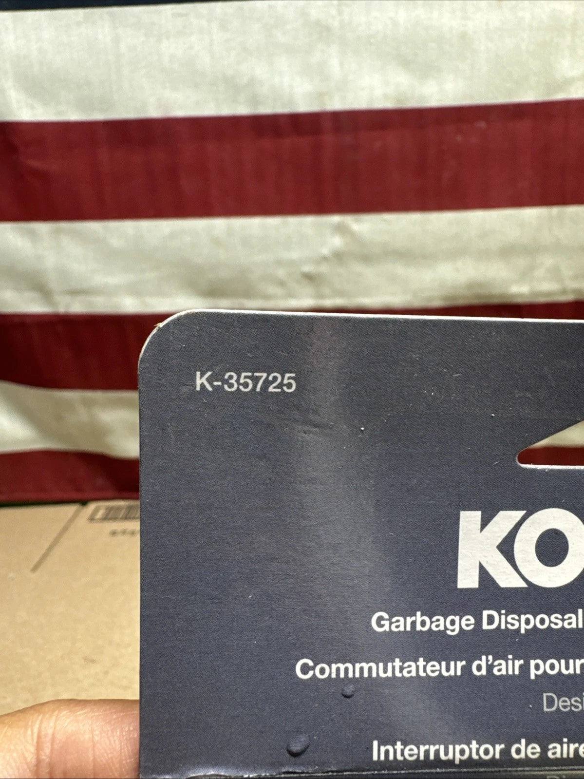 Kohler K-35725-2MB Traditional Garbage Disposal Air Switch Button Only, Brushed