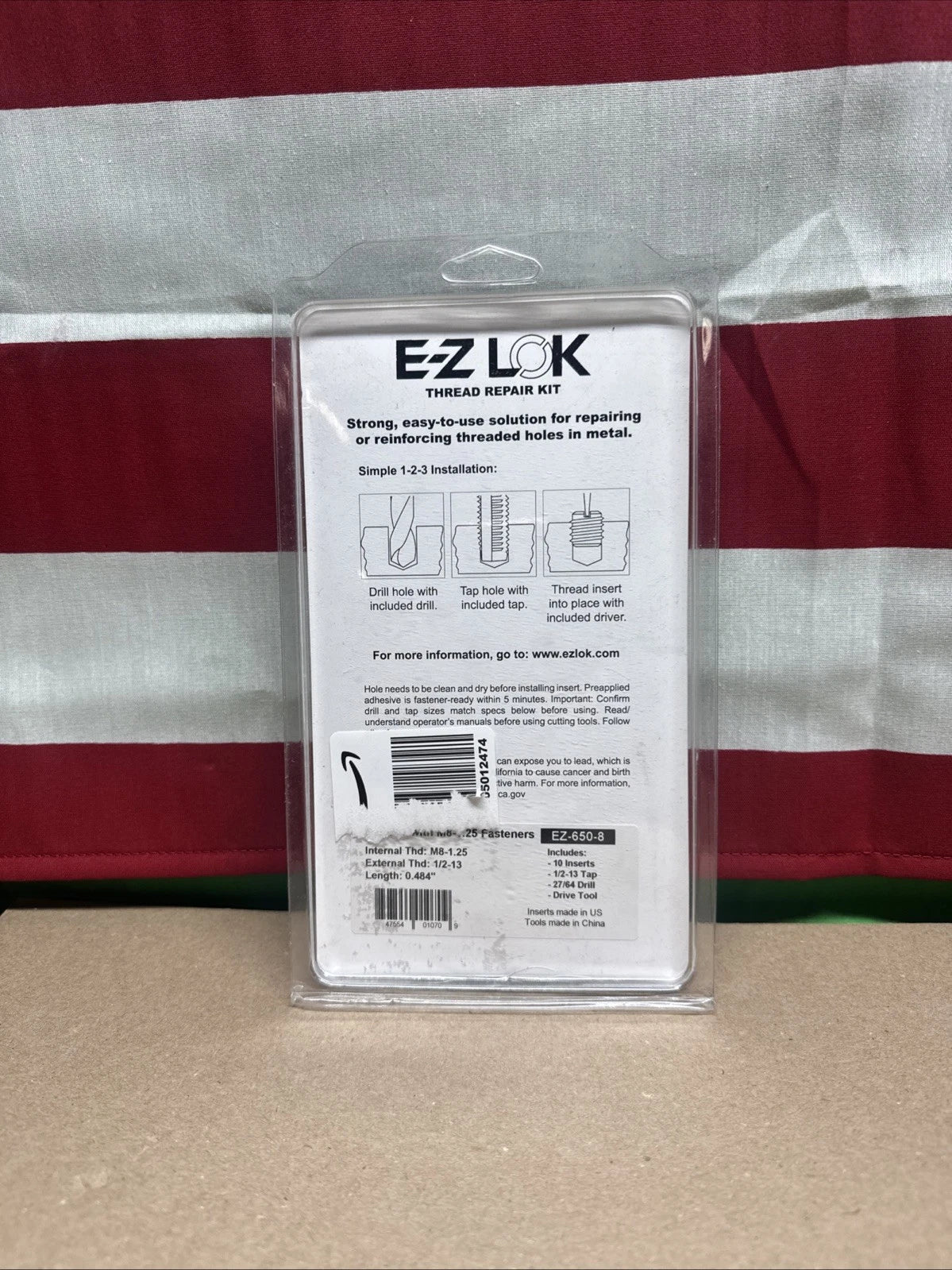 E-Z LOK M8-1.25 THREAD REPAIR KIT, EZ-650-8
