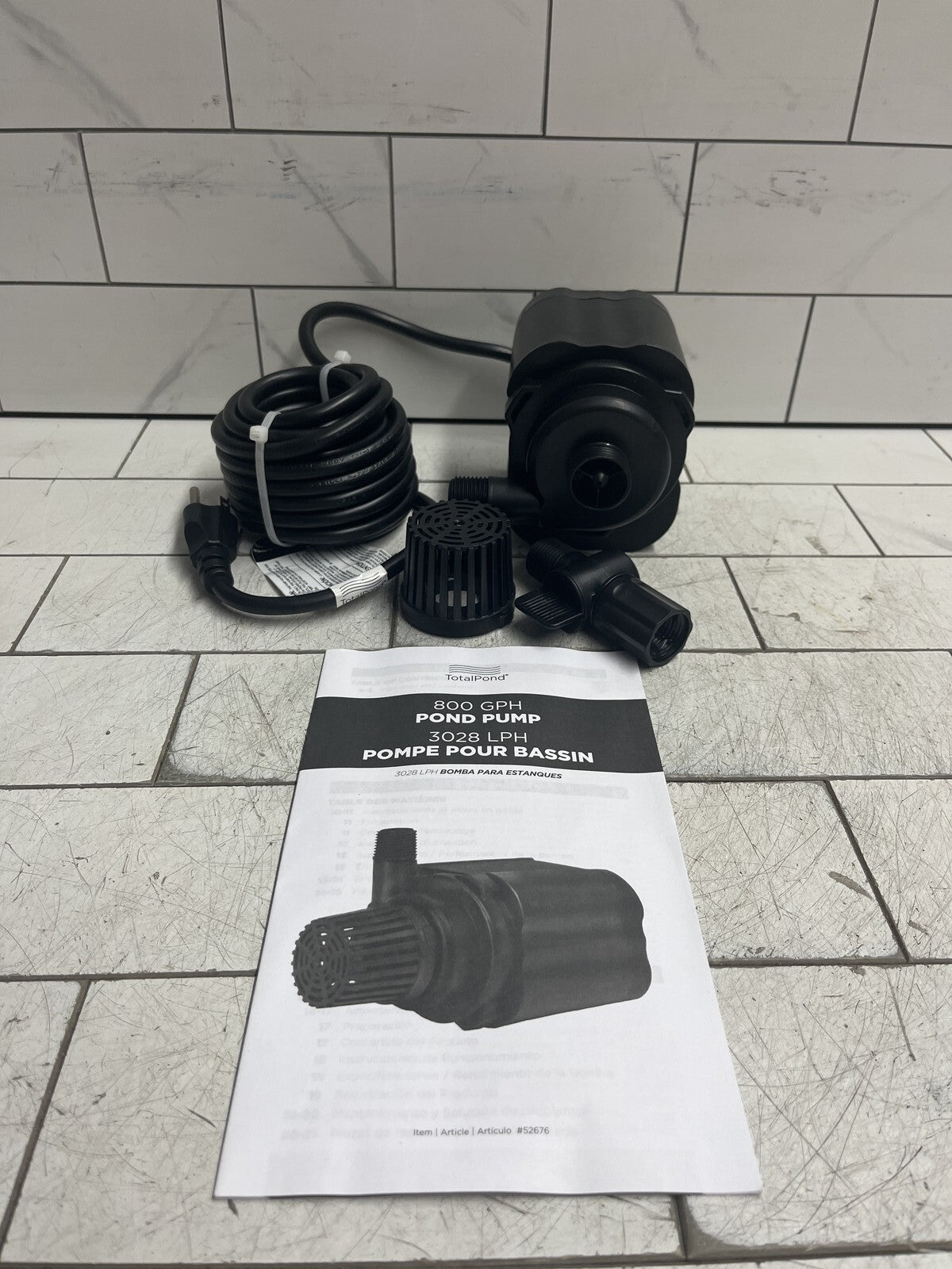 TotalPond 52676 Large Pond Pump  Large Pond Pump with Flow Control 800 GPH OB
