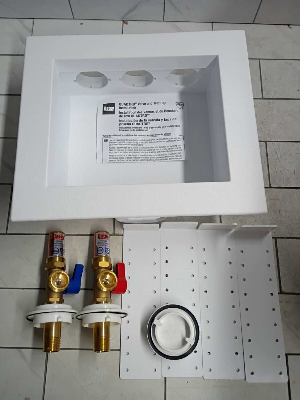 Sweat Connection Washing Machine Outlet Box Water Hammer Arresters 1/4" Turn OB.